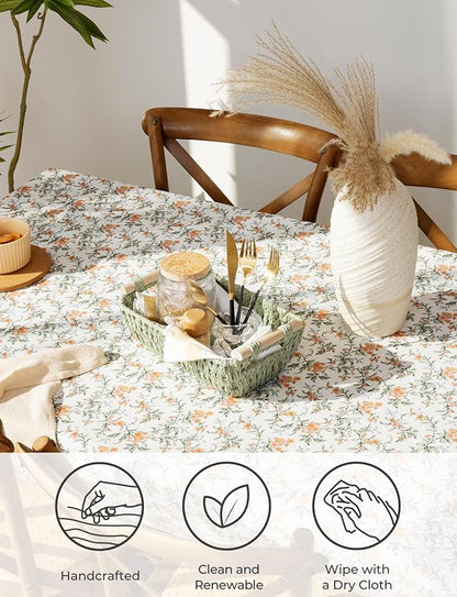 StorageWorks Round Paper Rope Woven Basket with Wooden Handles for Gifts, Small Woven Baskets for Shelf, Bosana Green, 2-Pack