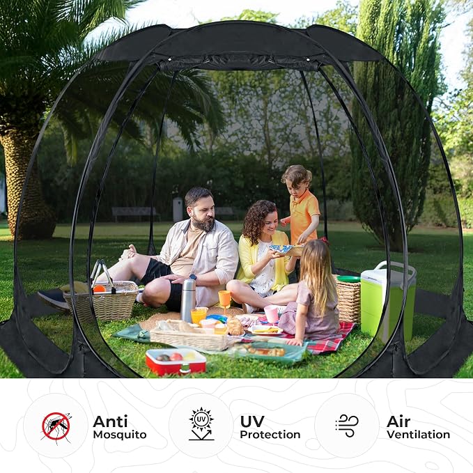 Alvantor Pop Up Screen House Tent, Instant Outdoor Gazebo - Image 4