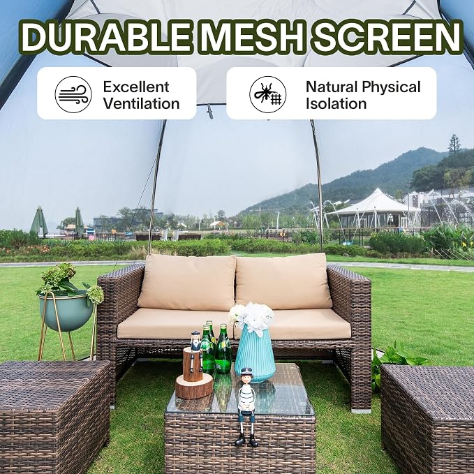 Alvantor Pop Up Screen House Tent, Instant Outdoor Gazebo - Image 4