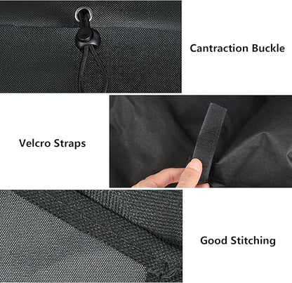 Outdoor 600D Heavy Duty Waterproof Pellet Grill Cover for Traeger Pro 22 575 Series,Texas,Z Grill 550B etc.,Full Length All Weather Protection Grill Cover Compatible with Traeger Pro 22 Cover,Black