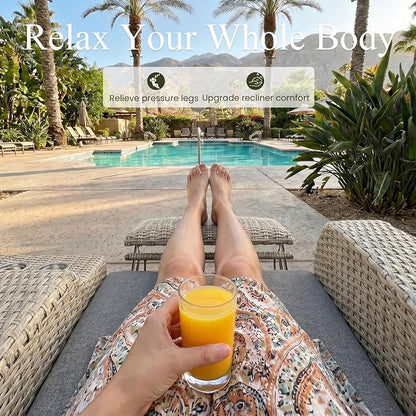 Oversized Wicker Outdoor Recliner Lovseat - Image 7