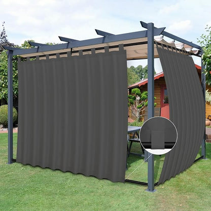 Easy-Going Outdoor Patio Curtains 2 Panels, 110x108 inch, Porch and Pergola by Easy-Going