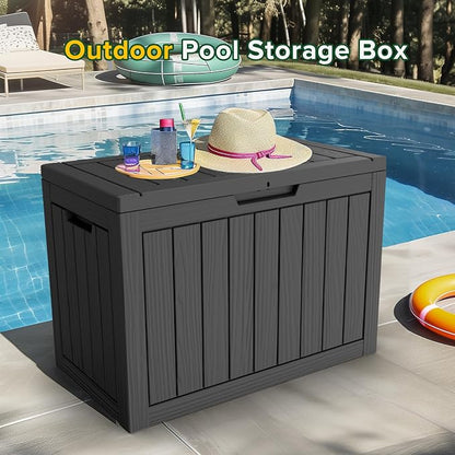 44 Gallon Outdoor Deck Box, Lockable Waterproof Outdoor Storage Boxes - Image 5