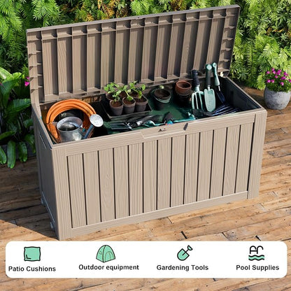 92 Gal Waterproof Outdoor Storage Box UV Resistant Deck Box | Large capacity - Image 5
