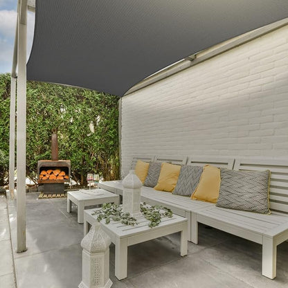AsterOutdoor Sun Shade Sail Rectangle 8' x 12' UV Block Canopy - Image 8