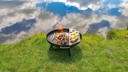 Stainless Steel Grill Griddle Plate – 31.5" Square Plancha Top, 4 mm Heavy Duty, Food-Grade Stainless Steel – Fits Fire Pits & Barrels – Fire Bowl Not Included (31.5" Square Griddle Plate)