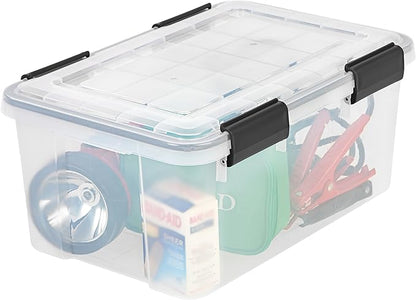 IRIS 19 Quart Weathertight Storage Box, Clear - 110380