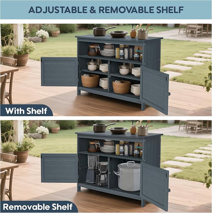 HIPS All-Weather Outdoor Storage Cabinet, Outdoor Sideboard - Image 5