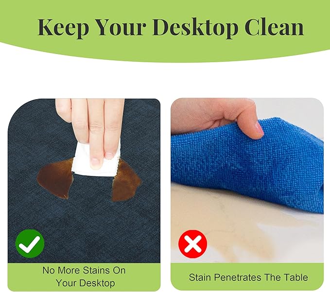 13-Inch Faux Leather Round Placemats Set of 4, Waterproof Anti-Slip Dual Sided Place mats, Heat Resistant Washable Table Mats with Coaster, Suitable for Indoor & Outdoor (4, Black Navy Blue)