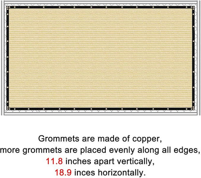 Sunnyglade 6 feet x 100 feet Privacy Screen Fence Heavy Duty Fencing Mesh Shade Net Cover for Wall Garden Yard Backyard (Sand, 6 ft X 100 ft)