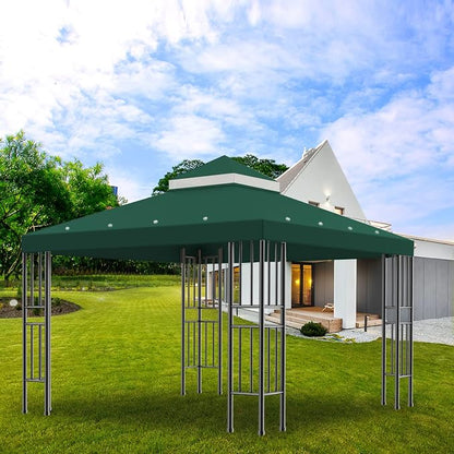 Sumfaller 10x10 FT Gazebo Replacement Canopy Top Cover | Double Tiered Canopy - Image 5