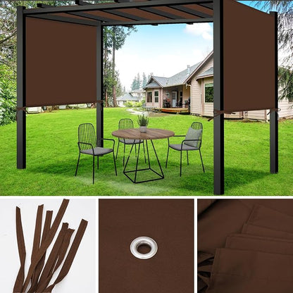 17x6.8 Ft Universal Pergola Replacement Canopy, Outdoor Canopy Shade Cover | - Image 3