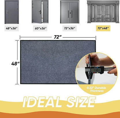 Commercial Grade Entrance Mat 48x72inch Heavy Duty Doormat for High Traffic Entryways Rug All Weather Door Floor Mat with Ultra Grip PVC Backing Non Slip Welcome Mat for Patio,Entry,Indoor Outdoor