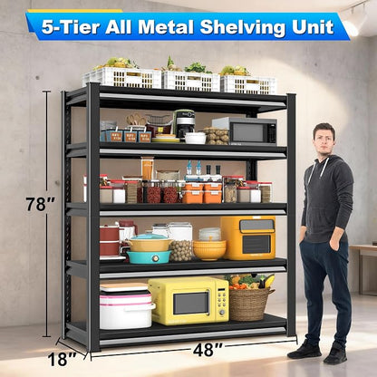Garage Shelving Heavy Duty，Large Loads Adjustable Garage Storage Shelves - Image 3