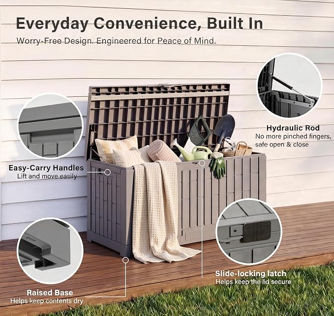 80 Gallon Resin Deck Box, Package Delivery Box - Image 7