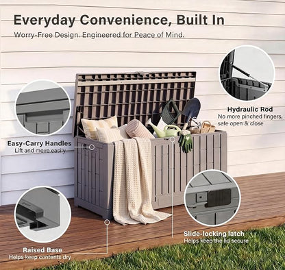 80 Gallon Resin Deck Box, Package Delivery Box - Image 7