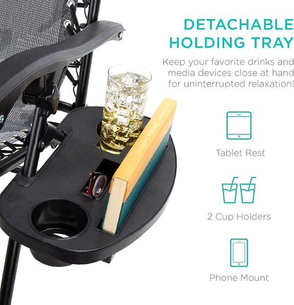 Best Choice Products Set of 2 Adjustable Steel Mesh Zero Gravity Lounge Chair - Image 6