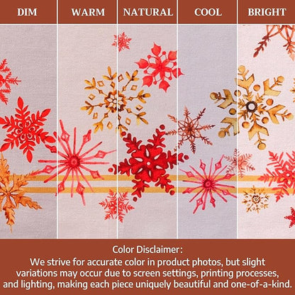 Maison d' Hermine Table Cloth Rectangle Table 100% Cotton 54 x 72 Inches Fall Tablecloth Reusable Everyday Use for Thanksgiving Christmas Decorations Dining Farmhouse Party (Crystal Star)