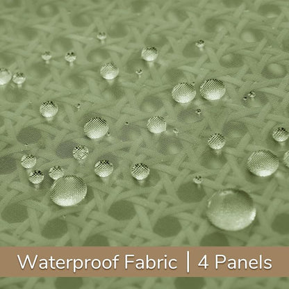 Outdoor Sheer Curtains for Patio Waterproof, 4 Panels Rod Pocket Indoor/Outdoor - Image 5