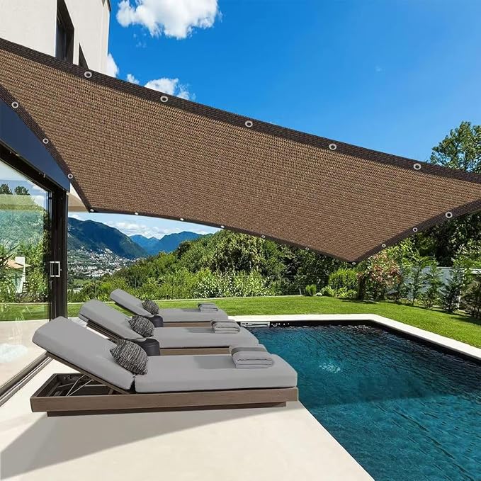 Coffee Shade Cloth 80%, Mesh Tarp - Image 8