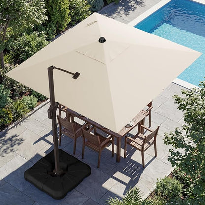 10x10FT Cantilever Outdoor Umbrella by ZLACUIU