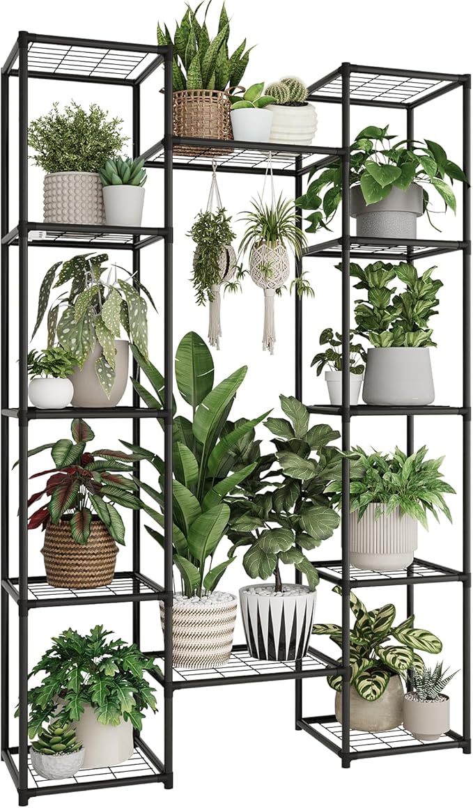 GENTINGBRO Metal Plant Stand Outdoor 62.2" Tall Plant Shelf by Gentingbro