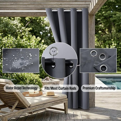 Outdoor Indoor Curtains W84 x L108 - Image 5