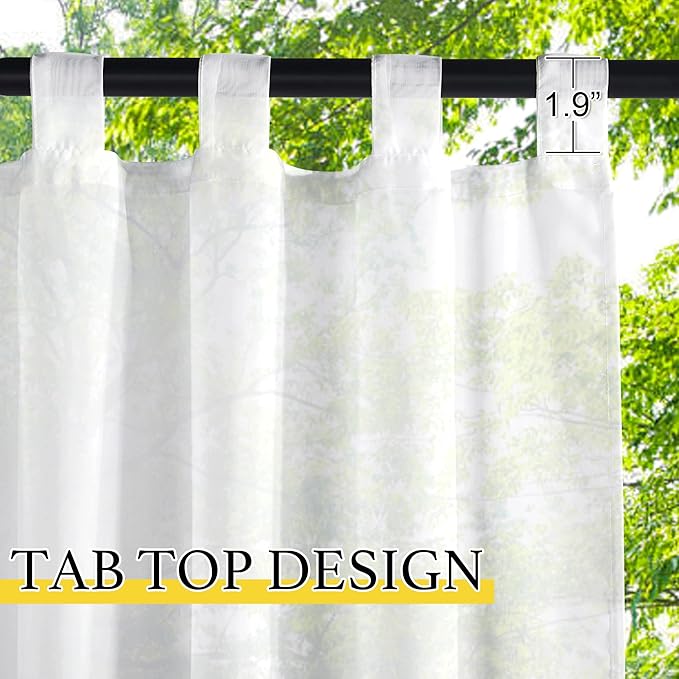 NICETOWN 2 Panels Outdoor Curtains - Image 2