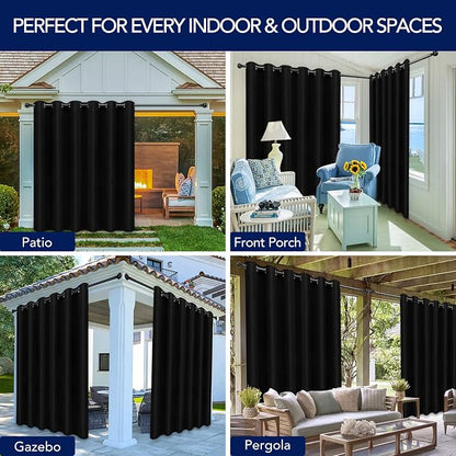 PureFit Outdoor Curtains for Patio Waterproof Weatherproof Outside Curtains | - Image 5