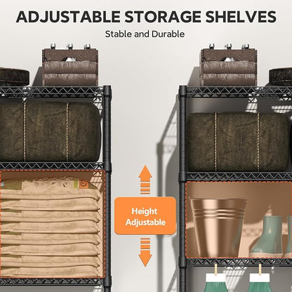 M MZG 2400LBS 35.5" W Standing Shelf Units Wire Rust-Proof Outdoor Storage - Image 4