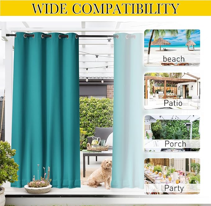 NICETOWN 2 PCs Waterproof Outdoor Curtains - Image 8