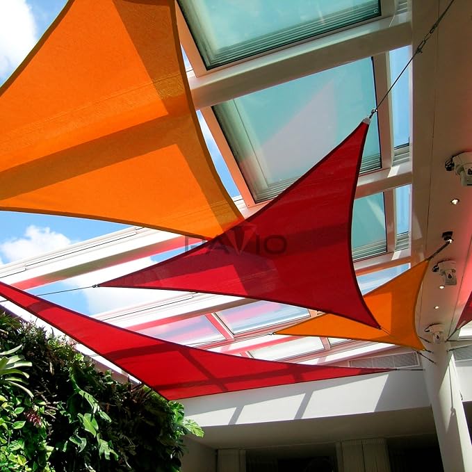 Patio Paradise 25' x 25' x 25' Sun Shade Sail Triangle Canopy Shade Cloth - Image 6
