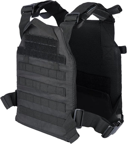 Greencity Weight Vest Adjustable Strength and Endurance Training, Tactical Vest Quick Release with Molle System, Fitness Workouts, Running