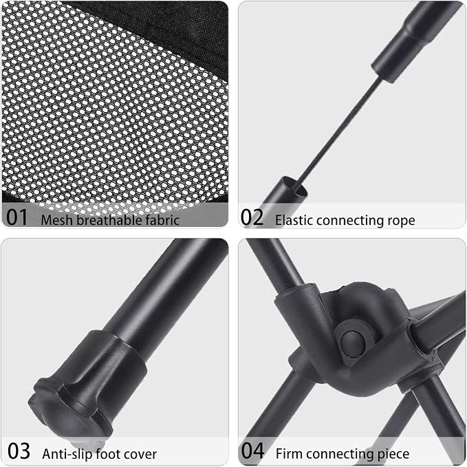 Wind Tour Portable Camping Chair Lightweight Foldable Outdoor Chair - Image 5