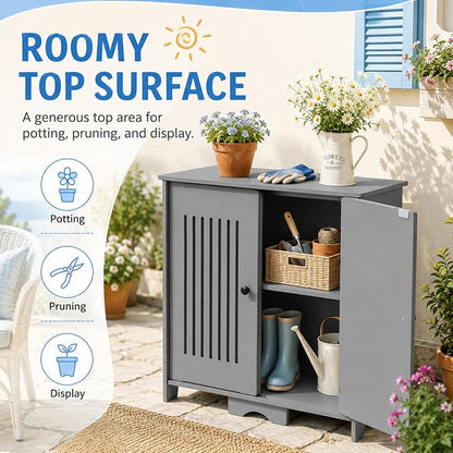 VINGLI 48 Gallon Outdoor Storage Cabinet Waterproof, Compact Weather Resistant - Image 2
