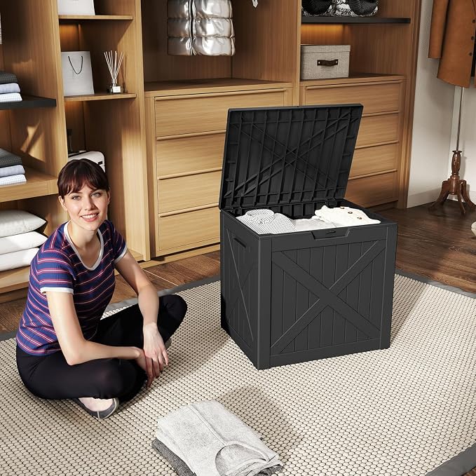 35 Gallon Outdoor Storage Box Waterproof Weatherproof Deck Box | Lockable - Image 3