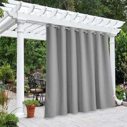 NICETOWN Outdoor Curtain for Patio Waterproof, Rustproof Grommet Thermal by NICETOWN