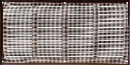 Repa Market Air Vent Cover 16x4 Inch (Outer Dimensions) Brown Galvanized Steel Louvered Grill Cover with Mesh Screen/Wall or Ceiling Vent/HVAC Register for Indoor and Outdoor Ventilation