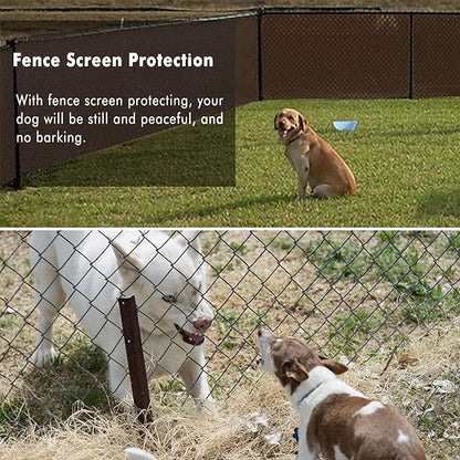 UPGRADE Privacy Fence Screen 8'x6' Brown Outdoor 90% Visibility Blockage 170 GSM Mesh Shade Cover Panels for Backyard,Balcony,Home Decoration with Zip Ties,Customized Avaliable