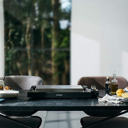 BALMUDA The Teppanyaki | 6.6mm Cladding Plate Hot Plate with Precise Temperature Control (320°F–430°F) | 360° Cooking Design | Perfect for Steak, Okonomiyaki, Crepes, and More
