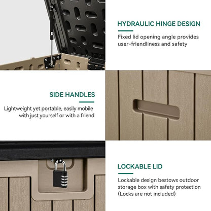 YITAHOME 260 Gallon Large Deck Box - Image 3
