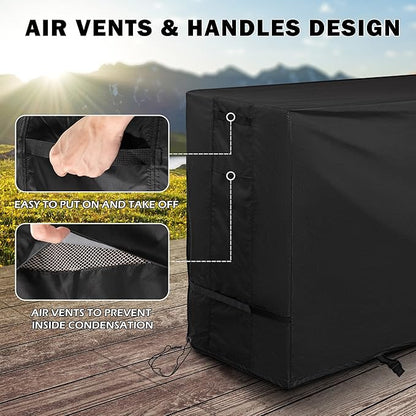Outdoor Grill Table Cover for Royal Gourmet Dining Cart, Grill Cart Cover for Grills House Movable Kitchen Island and for Feasto Pizza Oven Table
