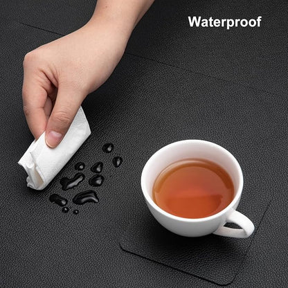 Myir JUN Table Runner Double Sided Vinyl Runner Table 94 Inch Long Runner for Table Washable Waterproof Non-Slip for Home Decorations Black,12 x 94 inch