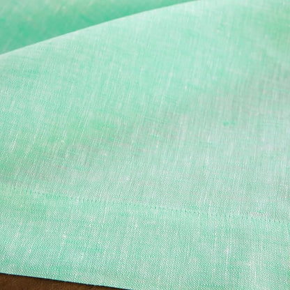 Solino Home Linen Table Runner 72 Inches Long - Athena, 100% Pure Linen Chambray Aqua Dining Table Runner 14 x 72 Inch for Winter, Spring, Easter