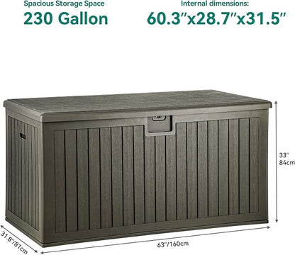 YITAHOME 230 Gallon Large Deck Box - Image 6