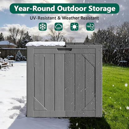 Outdoor Storage Box, 31 Gallon Lockable Waterproof Deck Storage Box, Yard - Image 3