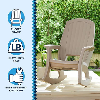 Rockaway Heavy Duty All Weather Patio or Deck Rocking Chair, and Patio - Image 5