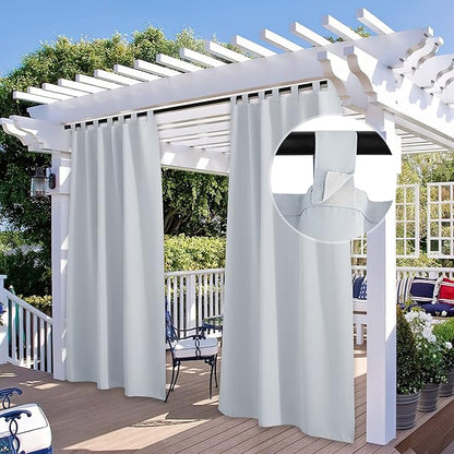 2 Panels Outdoor Curtains White by StangH