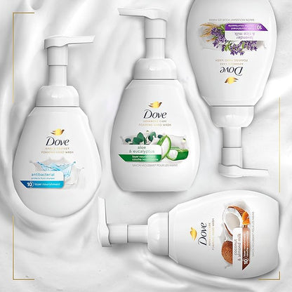 Dove Foaming Hand Wash 4 Count Aloe & Eucalyptus Protects Skin from Dryness, More Moisturizers than the Leading Ordinary Hand Soap, 10.1 oz