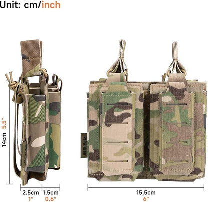 EXCELLENT ELITE SPANKER Tactical Open-Top Single/Double/Triple Molle Mag Pouch for Pistol Mag Pouch Tactical Bag Accessories Holder